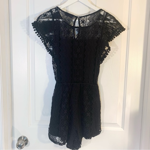 Abercrombie & Fitch Black Lace Romper Women's Size Small - Picture 4 of 10